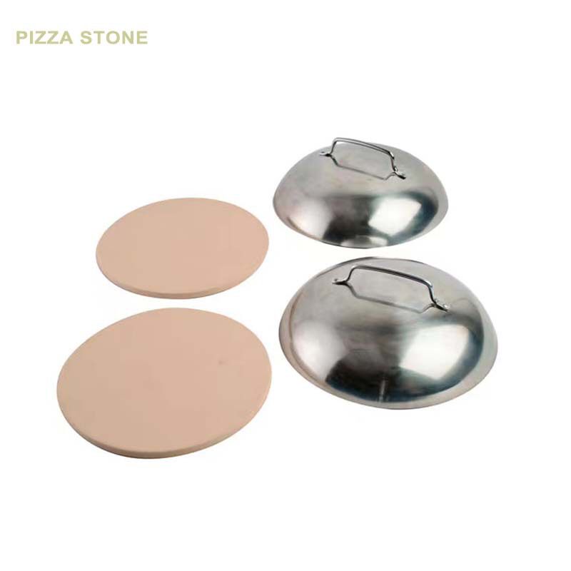 Pizza stone8寸圆形披萨盘比萨板套装陶瓷批萨盘烤箱专用披萨石