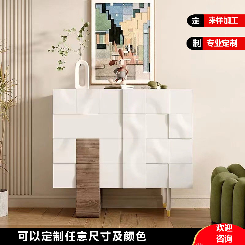 定制意式轻奢五斗柜现代简约储物柜奶油风卧室实木家用抽屉收纳柜