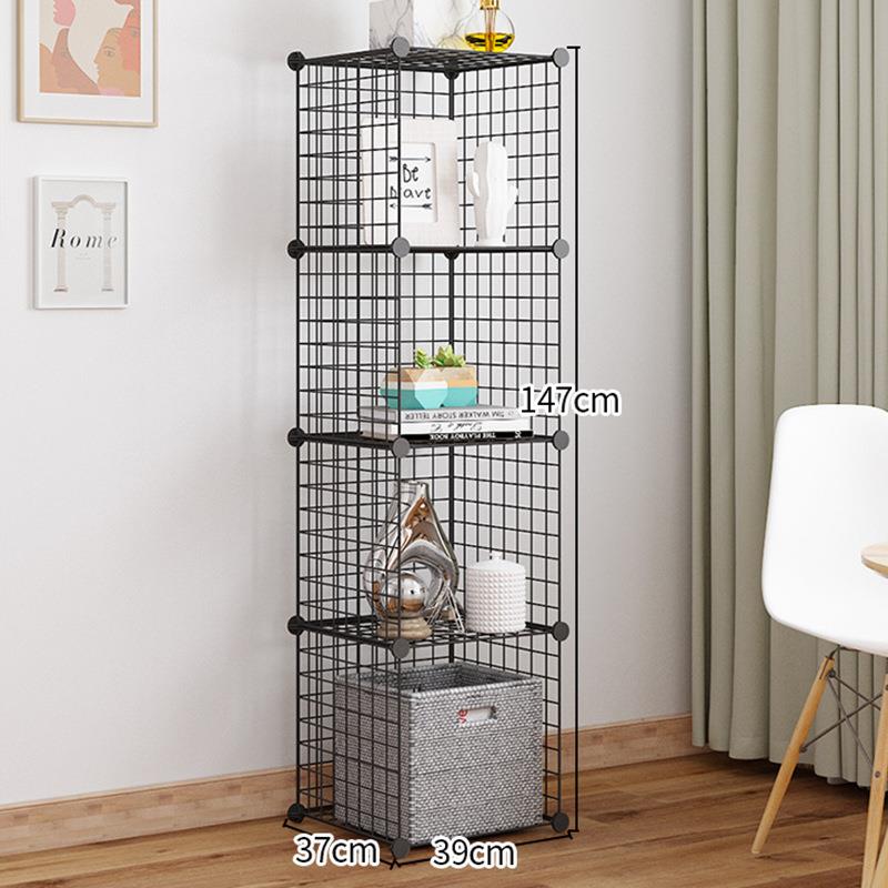 简易客厅置物架落地储物浴室卫生间房间架子卧室多层收纳铁艺书架