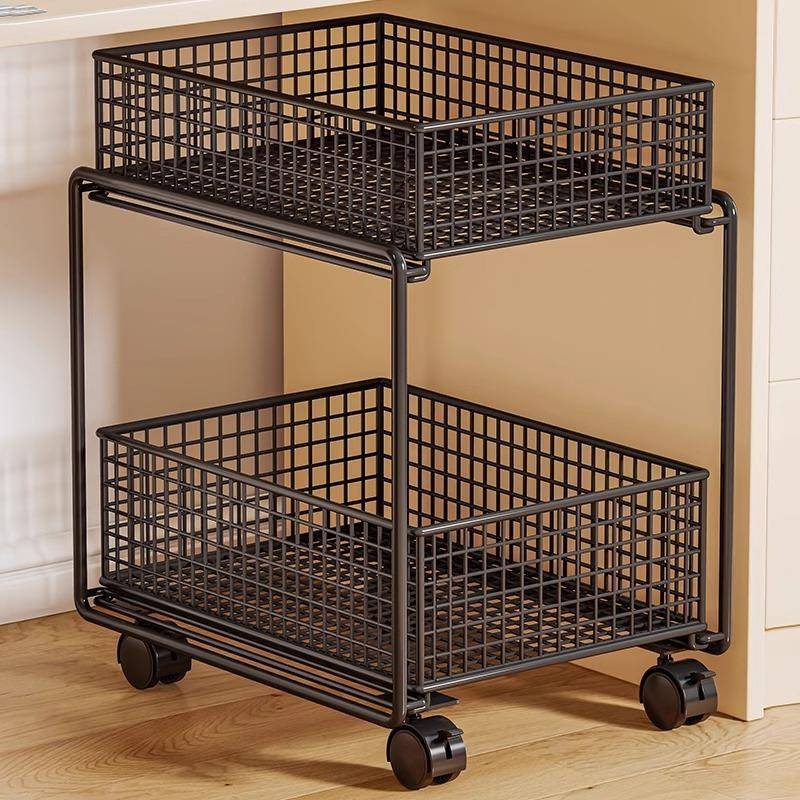 书包置物架家用宿舍办公室小推车抽拉式桌下可移动落地书本收纳架