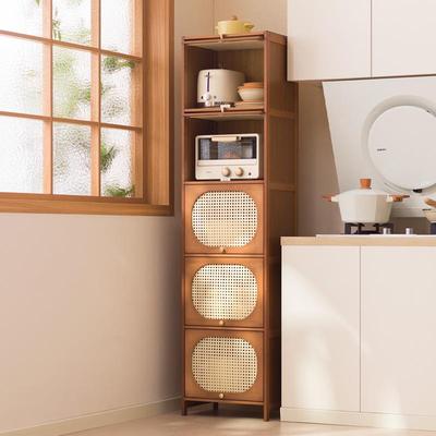 厨房置物架夹缝款落地多层收纳柜子多功能储物柜微波炉橱柜餐边柜