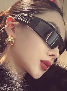 日本品质小红书新款发箍墨镜女款高级感网红时髦拍照凹造型太阳镜