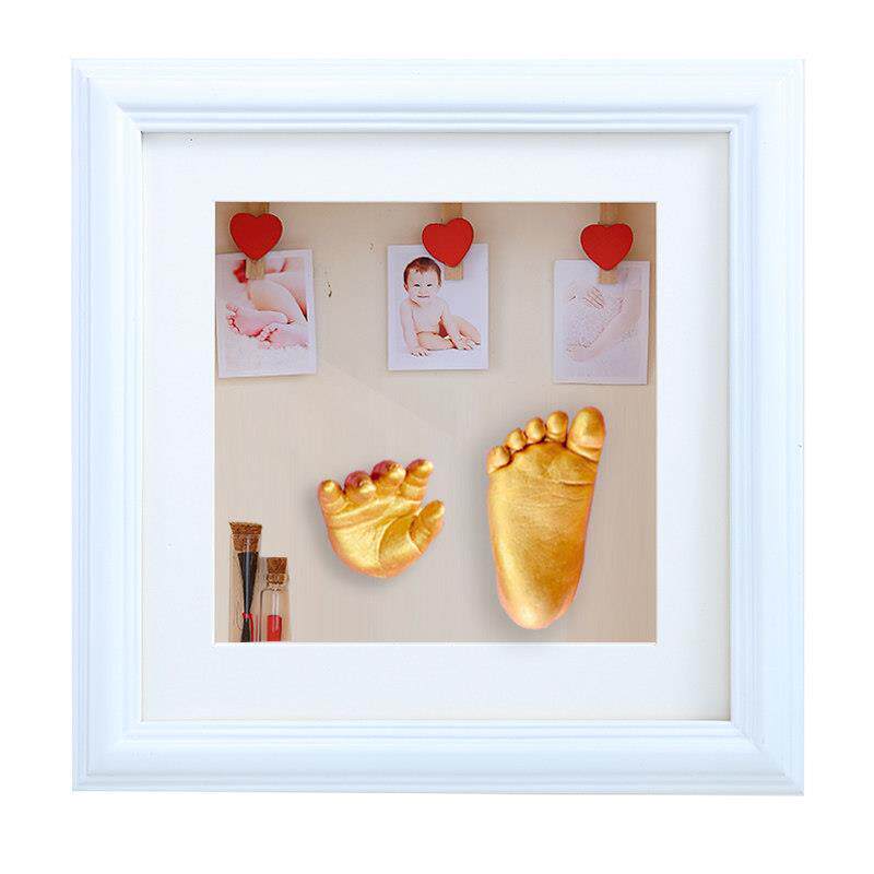 宝宝手足印泥新生婴儿手脚印手模百天周岁纪念品手膜石膏克隆粉