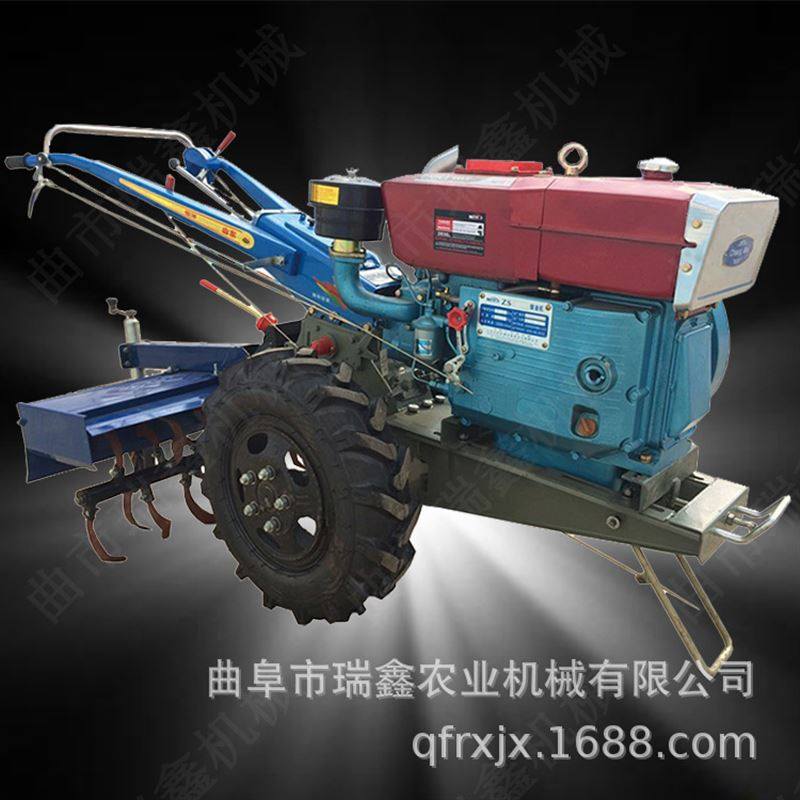 农用轮式手扶拖拉机 柴油手扶耕田犁地机 10马力手扶旋地机