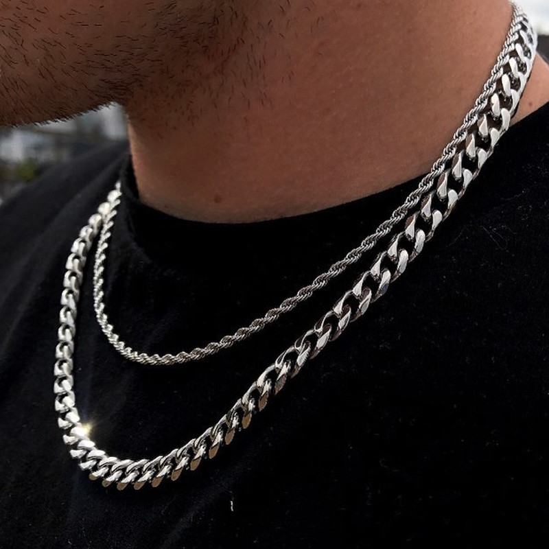 new2023 Temperament Fashion Cube Rope Chain Men Necklace