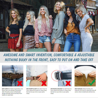 Buckle Free Elastic Belt Invisible No Buckle Sretch Slim Wai