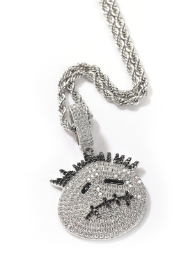 头像小挂件满高街嘻哈项链钻吊坠配饰欧美卡通锆石刺头男潮牌珠宝