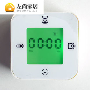 闹钟库克斯多功能白色小电子钟时钟计时器四合一白色库克斯4合1闹