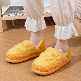 防滑包跟棉鞋 情侣室内家用毛绒保暖男士 女冬季 防水家居棉拖鞋