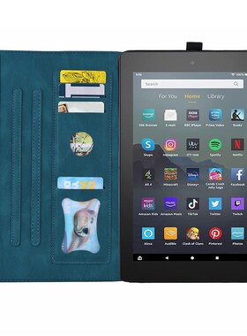 外贸适用Fire 7 2022平板电脑皮套 磨砂撞色插卡保护套