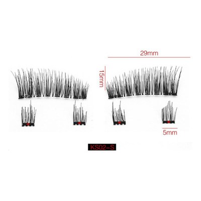 Magnetic eyelashes+ 4 part magnets handmade 3D/6D magnet las