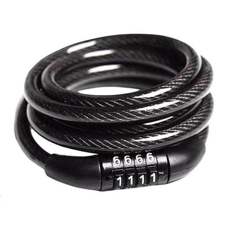 4 Digit Combination Pword Bike Bicycle Lock Steel Wire