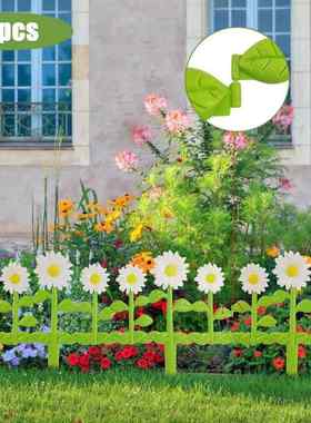 5pcs Pack Garden Picket Fence Plastic Decorative Daisy Flowe