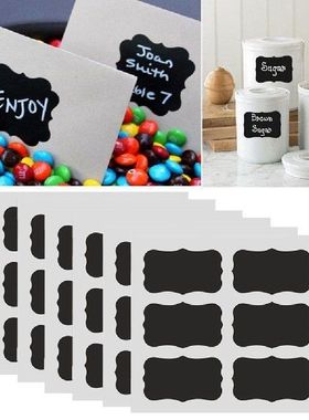 6pcs Black Blackboard Stickr Chalkboard Kitchn Spic