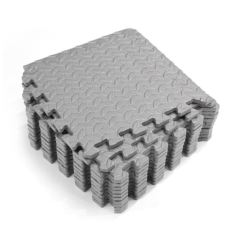 12PCS EVA Leaf Grain Floor Mats 30*30cm Gym Floor Mat Splici