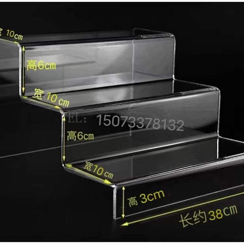 亚克力移动展架鞋子陈列架鞋托架展示架分层透明塑料手板架直播间
