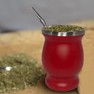 8oz Bombillas Yerba Mate Tea Cup Insulation Double Wall