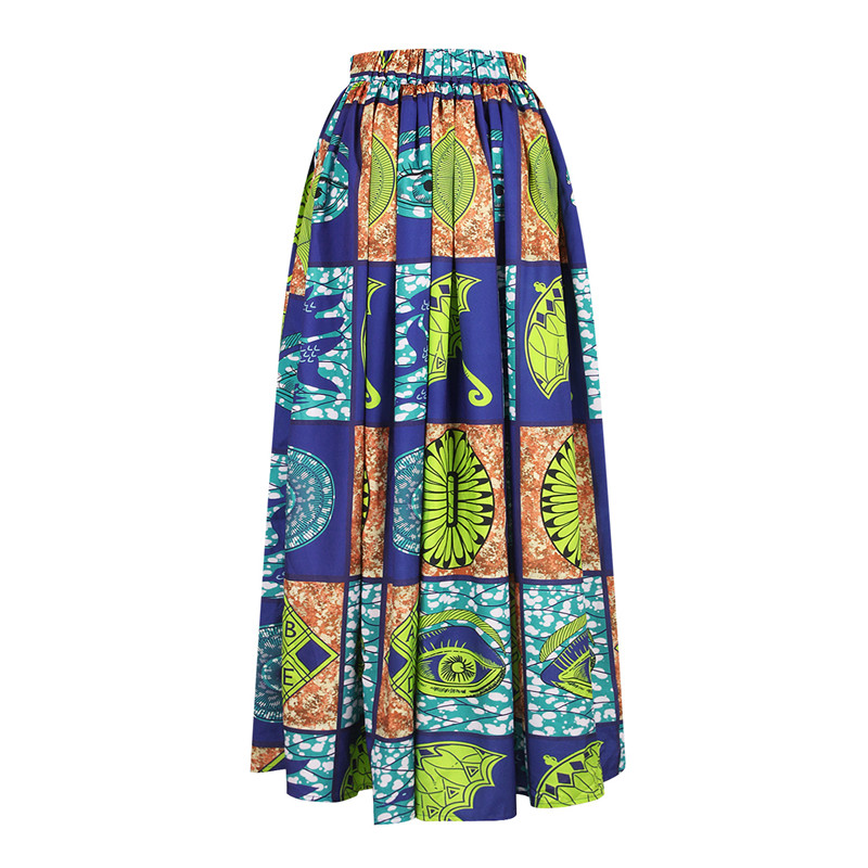 Women African Clothes Dashiki Print Maxi Skirt 2022 Fashion