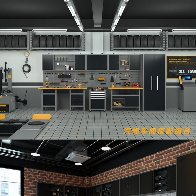工作台车间用工具柜防静电吊柜组合抽屉工具桌铁皮工厂汽修操作台
