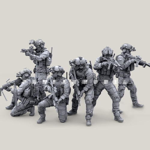 1/35 Resin Figure Model Assembly Kit U.S. Navy SEALs 6 Perso
