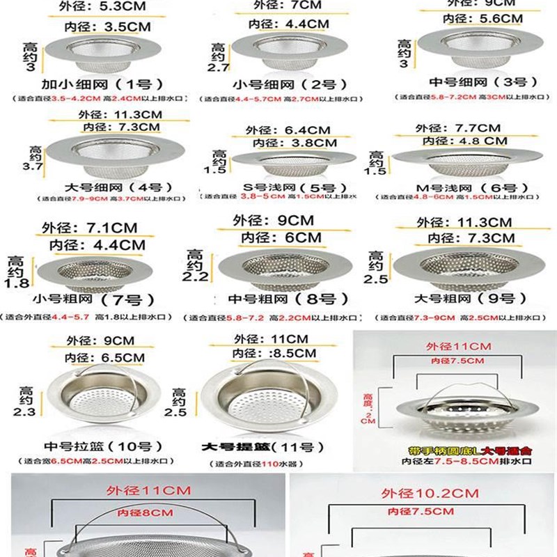 锈钢厨房水槽弹跳芯下水器洗碗池过滤网提篮洗菜盆堵水盖漏水塞不