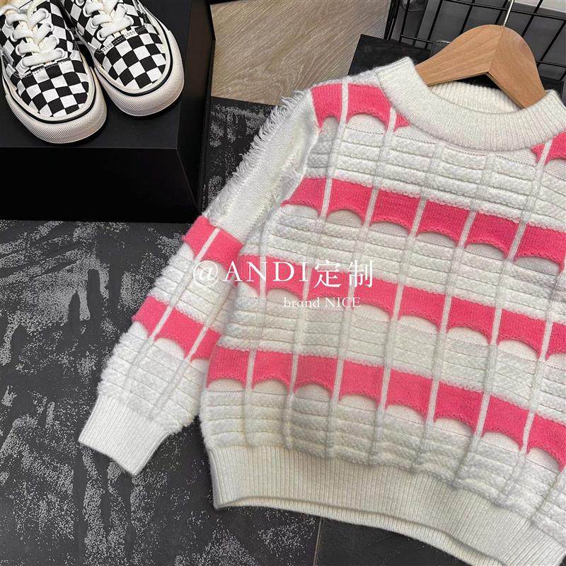 ANDI儿童订制秋季2023新款洋派中大童套头针织毛衣1270