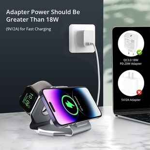 Wireless for Stand Charger Magnetic Foldable Bonola