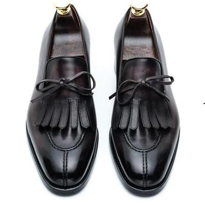 New Loafers Men Shoes PU Solid Color Classic Casual Banquet