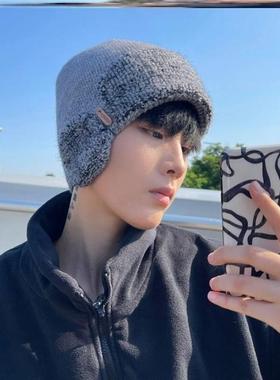 Hat mens autumn and winter knit casual cold protection Ea