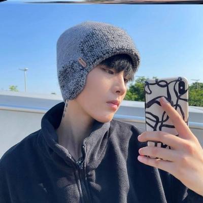 Hat mens autumn and winter knit casual cold protection Ea