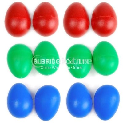 new12x plastic percussion musical egg maracas shakers
