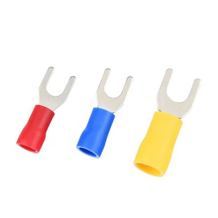 4叉型Y形冷压接线开口线耳铜端头压线钳紫铜加 接线端子SV1.25