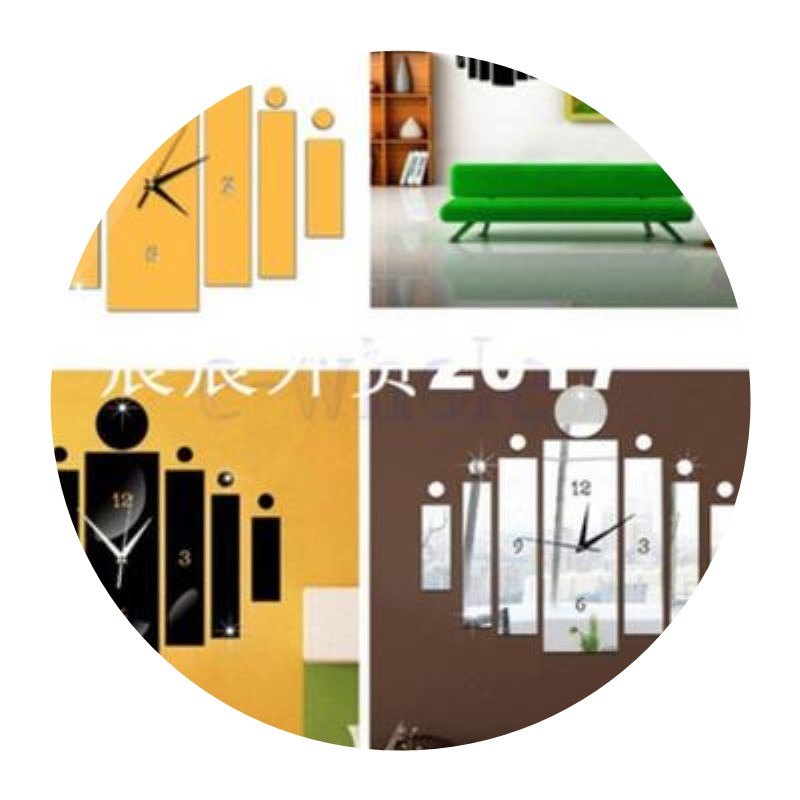 DIY Digital Wall Clock Modern Design Self Adhesive Wall Cloc