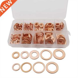 200Pcs M5/M6/M8/M10/M12/M14 Copper Washer Gasket Nut and Bol