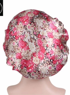 NeW FSHioN WomeN SatiN NiHt Sleep Cap Hair BoNNet Hat Silk