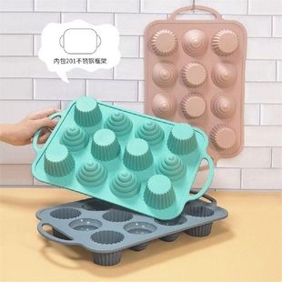 Impermeable 12 Hole Baking Tray Durable Muffin Cup