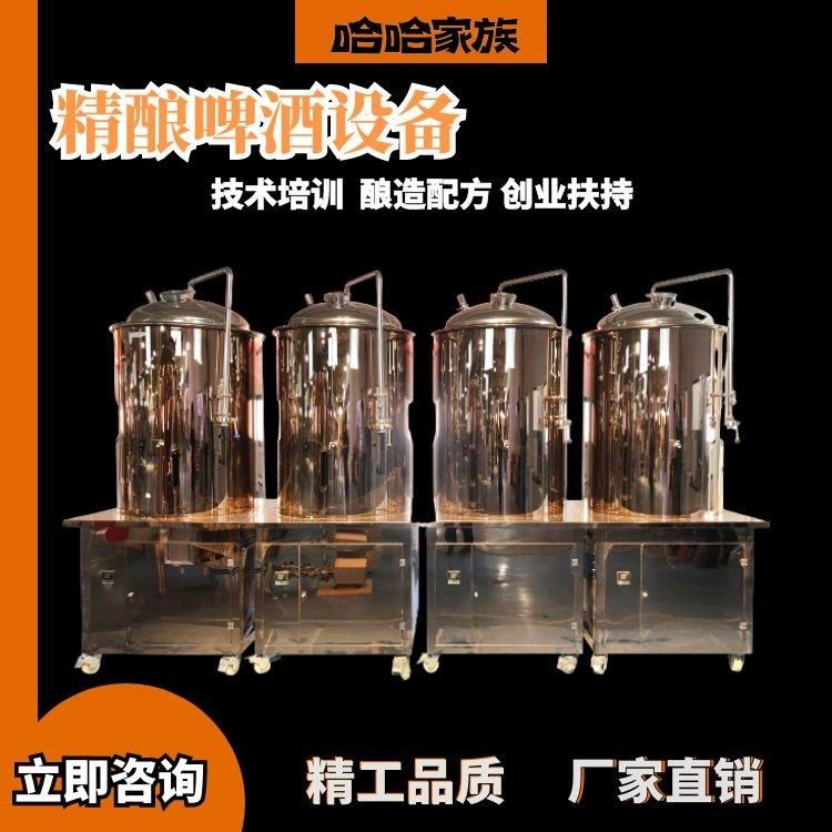 小型酿造啤酒机器 精酿啤酒一体机设备 精酿酿酒机器鲜啤酿造机械