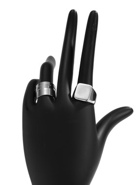 4Pcs/Set Hiphop Mens Ring Accessories Geometric Thick Size