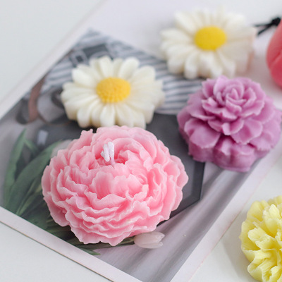 3D Large Peony Lotus Tulip Flower Artificial Soap Aromathera