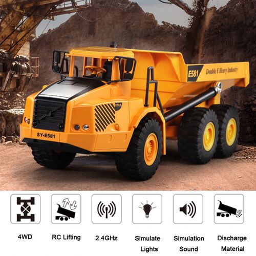 极速4WD RC Car 2.4G 6ch Dump Truck Engineering Construction