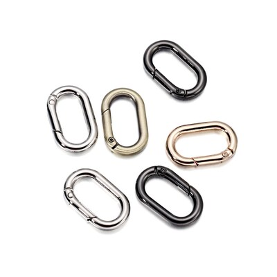 极速5Pcs/lot Metal Oval Ring Spring Clasps Openable Carabine