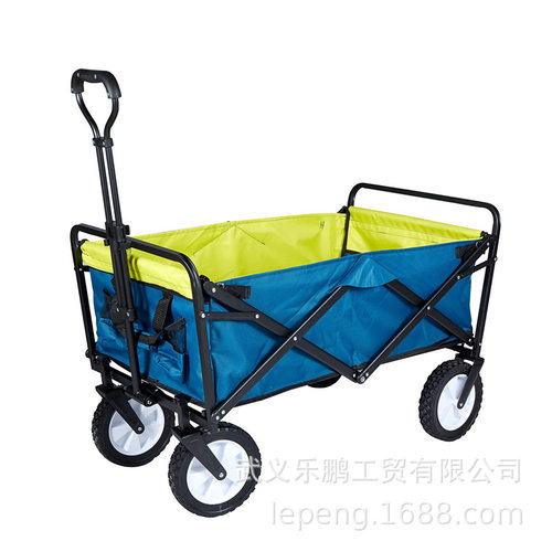 乐鹏地摊车家用购物车野营车可折叠行李拉杆小推车跨境8寸窄轮