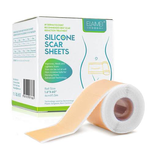 极速1.5M Silicone Scar Sheets Self Adhesive Scar Tape Roll W