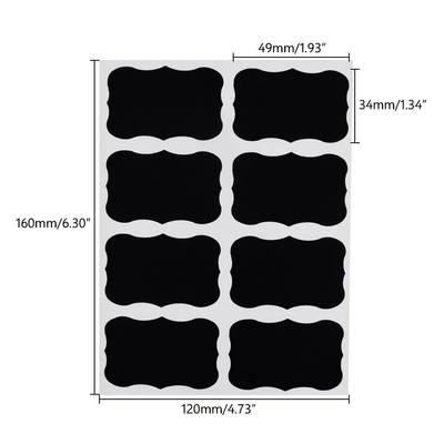 32pcS BLacKBoaRd Spice eR ReuSaBLe Jam JaR LaBeLS Kitchen La