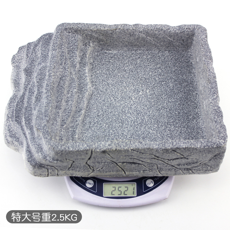 爬虫食盆陆龟箱水盆爬宠箱食盘蜥蜴角蛙守宫辐射泡澡盆宠物饮水盘