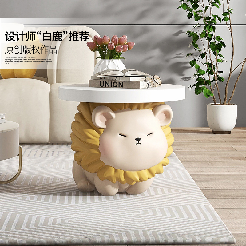 狮子沙发边几落地摆件客厅电视柜茶几家居饰品床头托盘乔迁礼物