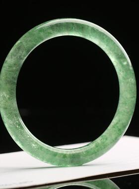 极速手镯草莓晶天然绿水晶女圆条冰种镯子满籽款手饰绿色深绿镯招