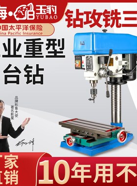 多功能电钻攻铣一体机大功率台钻工业级台式钻床小型家用220V台钻