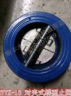 H77X-10/16 铸铁蝶形对夹式双瓣止回阀 DN50 DN80 DN100 DN150