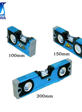 日本亲和SHINWA企鹅200MM水平尺JR带磁石100MM便携式水平仪150MM